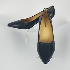 Navy Blue Trotters Pumps
